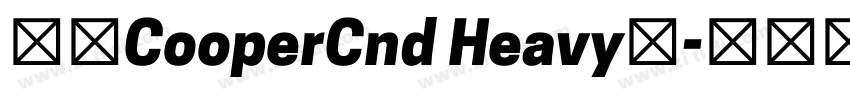 字体CooperCnd Heavy图字体转换